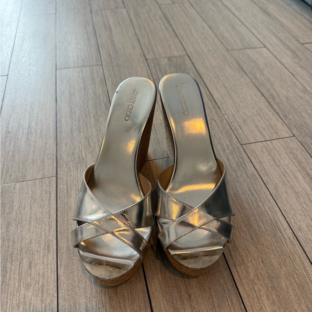 Jimmy Choo Silver Women's Sandals